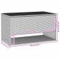 Preview: Outdoor-Kissenbox Schwarz 100x55x55,5 cm Poly Rattan