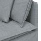 Preview: Modulares Sofa mit Kissen Stoff Hellgrau