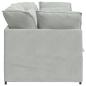 Preview: Modulares Sofa mit Kissen Samt Hellgrau