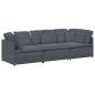 Preview: Modulares Sofa mit Kissen Samt Dunkelgrau