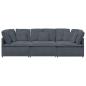 Preview: Modulares Sofa mit Kissen Samt Dunkelgrau