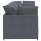 Preview: Modulares Sofa mit Kissen Samt Dunkelgrau