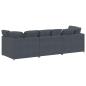 Preview: Modulares Sofa mit Kissen Samt Dunkelgrau