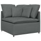 Preview: Modulares Sofa mit Kissen Stoff Dunkelgrau