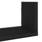 Preview: Wandregale 3 Stk. Schwarz Eichen-Optik 58x18x18cm Holzwerkstoff