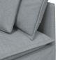 Preview: Modulares Sofa mit Kissen Stoff Hellgrau