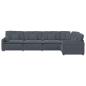 Preview: Modulares Sofa mit Kissen Samt Dunkelgrau