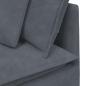 Preview: Modulares Sofa mit Kissen Samt Dunkelgrau
