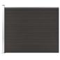 Preview: Zaunelement WPC 175x146 cm Schwarz