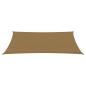 Preview: Sonnensegel 160 g/m² Taupe 4x7 m HDPE
