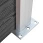 Preview: Zaunelement Set WPC 353x146 cm Schwarz