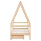 Preview: Kinderbett mit Schubladen 70x140 cm Massivholz Kiefer