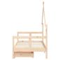 Preview: Kinderbett mit Schubladen 80x160 cm Massivholz Kiefer