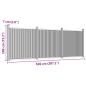 Preview: Zaunelement Braun 526x186 cm WPC