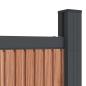 Preview: Zaunelement Braun 353x186 cm WPC