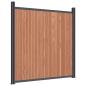 Preview: Zaunelement Braun 872x186 cm WPC