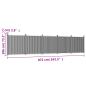 Preview: Zaunelement Braun 872x186 cm WPC
