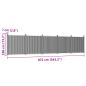 Preview: Zaunelement Braun 872x186 cm WPC