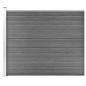 Preview: ARDEBO.de - Zaunelement WPC 175x146 cm Grau