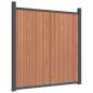 Preview: Zaunelement Braun 699x186 cm WPC