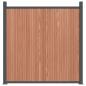 Preview: Zaunelement Braun 699x186 cm WPC