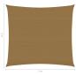 Preview: Sonnensegel 160 g/m² Taupe 2x2 m HDPE