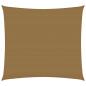Preview: ARDEBO.de - Sonnensegel 160 g/m² Taupe 6x6 m HDPE