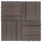 Preview: ARDEBO.de - 22 Stk. Terrassenfliesen 30 x 30 cm 2 qm WPC Dunkelbraun