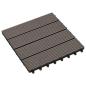 Preview: 22 Stk. Terrassenfliesen 30 x 30 cm 2 qm WPC Dunkelbraun