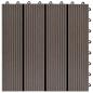 Preview: 22 Stk. Terrassenfliesen 30 x 30 cm 2 qm WPC Dunkelbraun