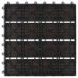 Preview: 22 Stk. Terrassenfliesen 30 x 30 cm 2 qm WPC Dunkelbraun