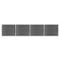 Preview: ARDEBO.de - Zaunelement Set WPC 699x146 cm Schwarz