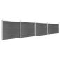 Preview: Zaunelement Set WPC 699x146 cm Schwarz