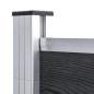 Preview: Zaunelement Set WPC 526x146 cm Grau
