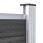 Preview: Zaunelement Set WPC 526x146 cm Schwarz