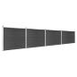 Preview: Zaunelement Set WPC 699x146 cm Grau