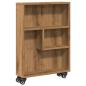 Preview: ARDEBO.de - Aufbewahrungswagen Schmal Artisan-Eiche 48x13x68 Holzwerkstoff