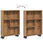 Preview: Aufbewahrungswagen Schmal Artisan-Eiche 48x13x68 Holzwerkstoff