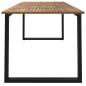 Preview: Gartentisch mit Beinen in U-Form 200x90x75 cm Massivholz Akazie