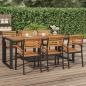 Preview: ARDEBO.de - Gartentisch mit Gestell U-Form 200x90x75 cm Akazie Massivholz