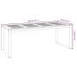 Preview: Gartentisch mit Gestell U-Form 200x90x75 cm Akazie Massivholz
