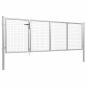 Preview: Gartentor Stahl 350 x 75 cm Silbern