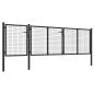 Preview: Gartentor Stahl 400 x 75 cm Anthrazit