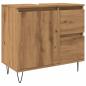 Preview: Waschbeckenunterschrank Artisan-Eiche 65x33x60 cm Holzwerkstoff
