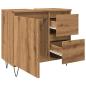 Preview: Waschbeckenunterschrank Artisan-Eiche 65x33x60 cm Holzwerkstoff