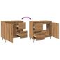 Preview: Waschbeckenunterschrank Artisan-Eiche 65x33x60 cm Holzwerkstoff