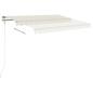 Preview: Markise Manuell Einziehbar mit LED 3x2,5 m Creme