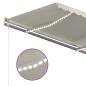 Preview: Markise Manuell Einziehbar mit LED 3x2,5 m Creme