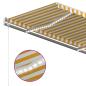 Preview: Markise Manuell Einziehbar mit LED 3,5x2,5 m Gelb & Weiß