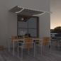Preview: ARDEBO.de - Markise Manuell Einziehbar mit LED 300x250 cm Creme